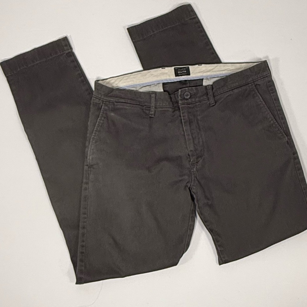 J.Crew 484 Slim Stretch Chino Pants Dark Gray Casual W31 L32